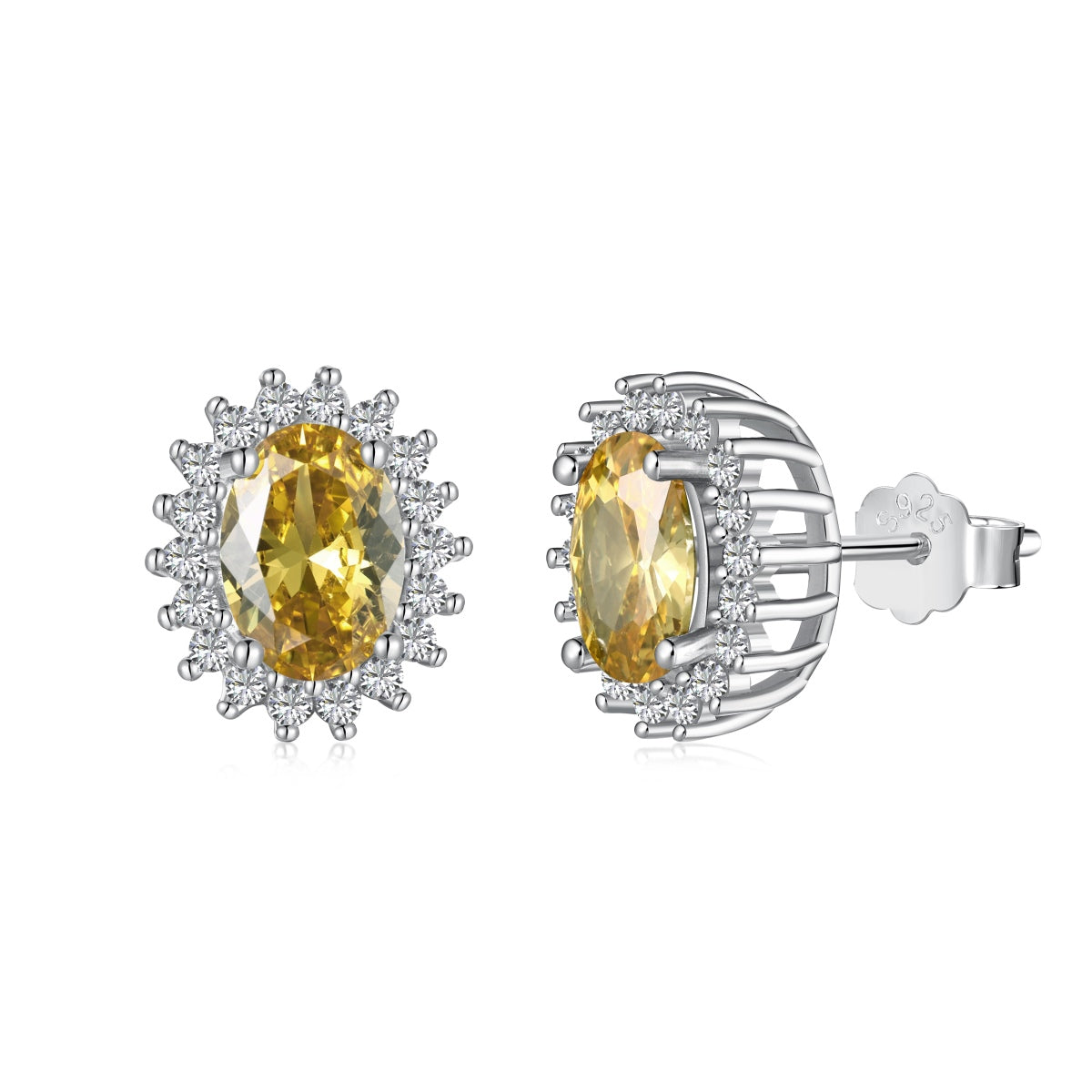 [Reverie Jewels]Delicate Radiant Oval Cut Daily Earrings