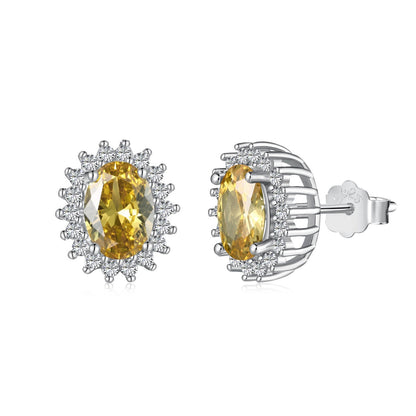 [Reverie Jewels]Delicate Radiant Oval Cut Daily Earrings