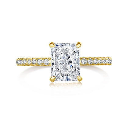 [Reverie Jewels]2.0 Carat Dazzling Sparkling Radiant Cut Party Ring