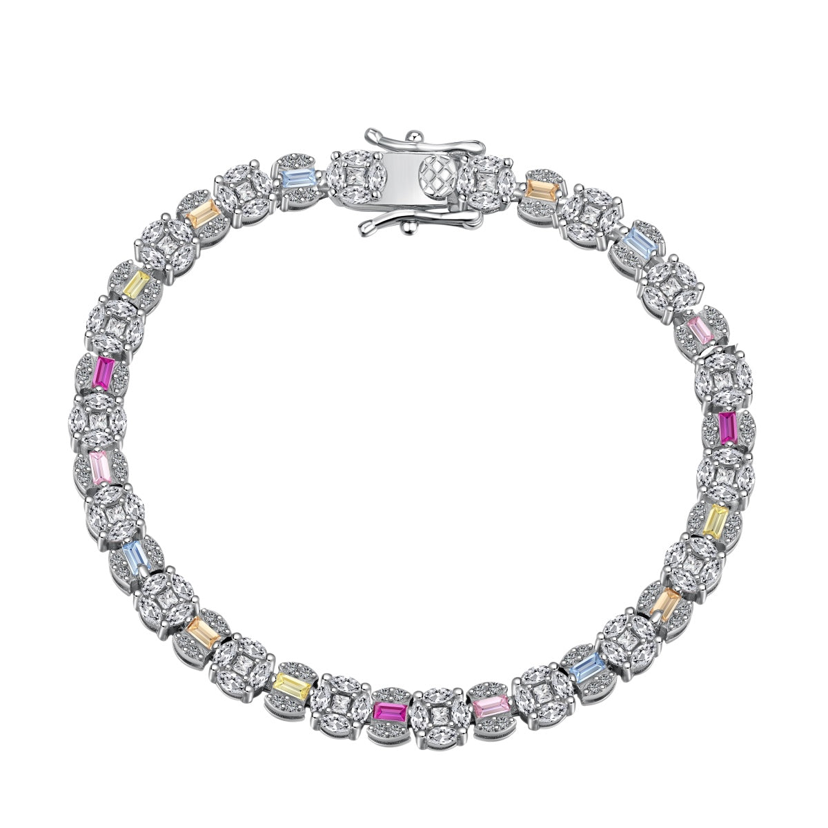 [Reverie Jewels]Dazzling Radiant Multi Cut Daily Bracelet