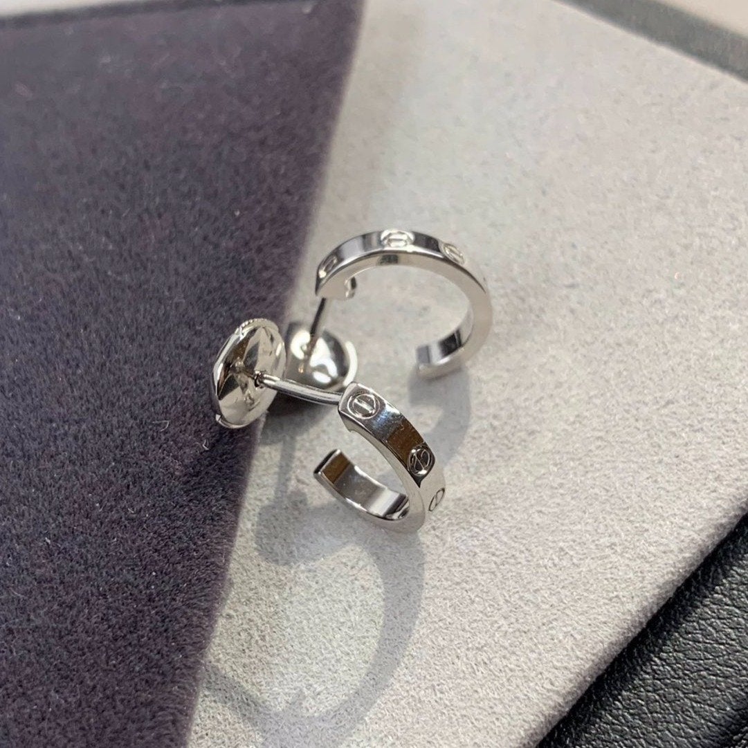 [⭐Reverie Jewels]LOVE EARRINGS 2.65MM SILVER