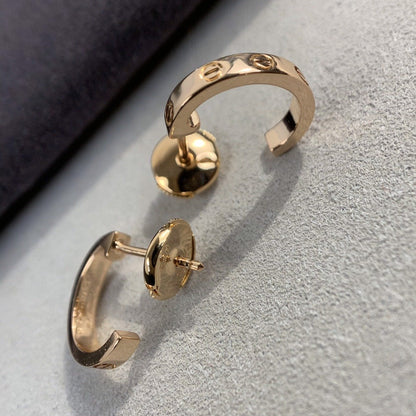 [⭐Reverie Jewels]LOVE EARRINGS 2.65MM PINK GOLD