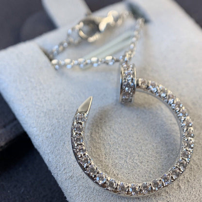 [⭐Reverie Jewels]JUSTE NECKLACE SILVER DIAMONDS