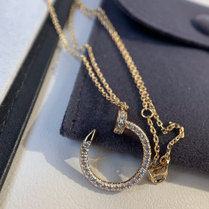 [⭐Reverie Jewels]JUSTE NECKLACE PINK GOLD DIAMONDS