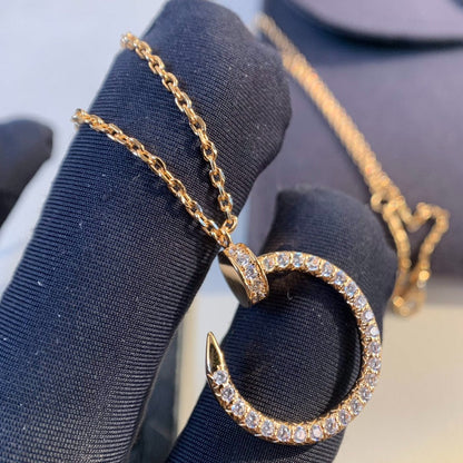 [⭐Reverie Jewels]JUSTE NECKLACE PINK GOLD DIAMONDS