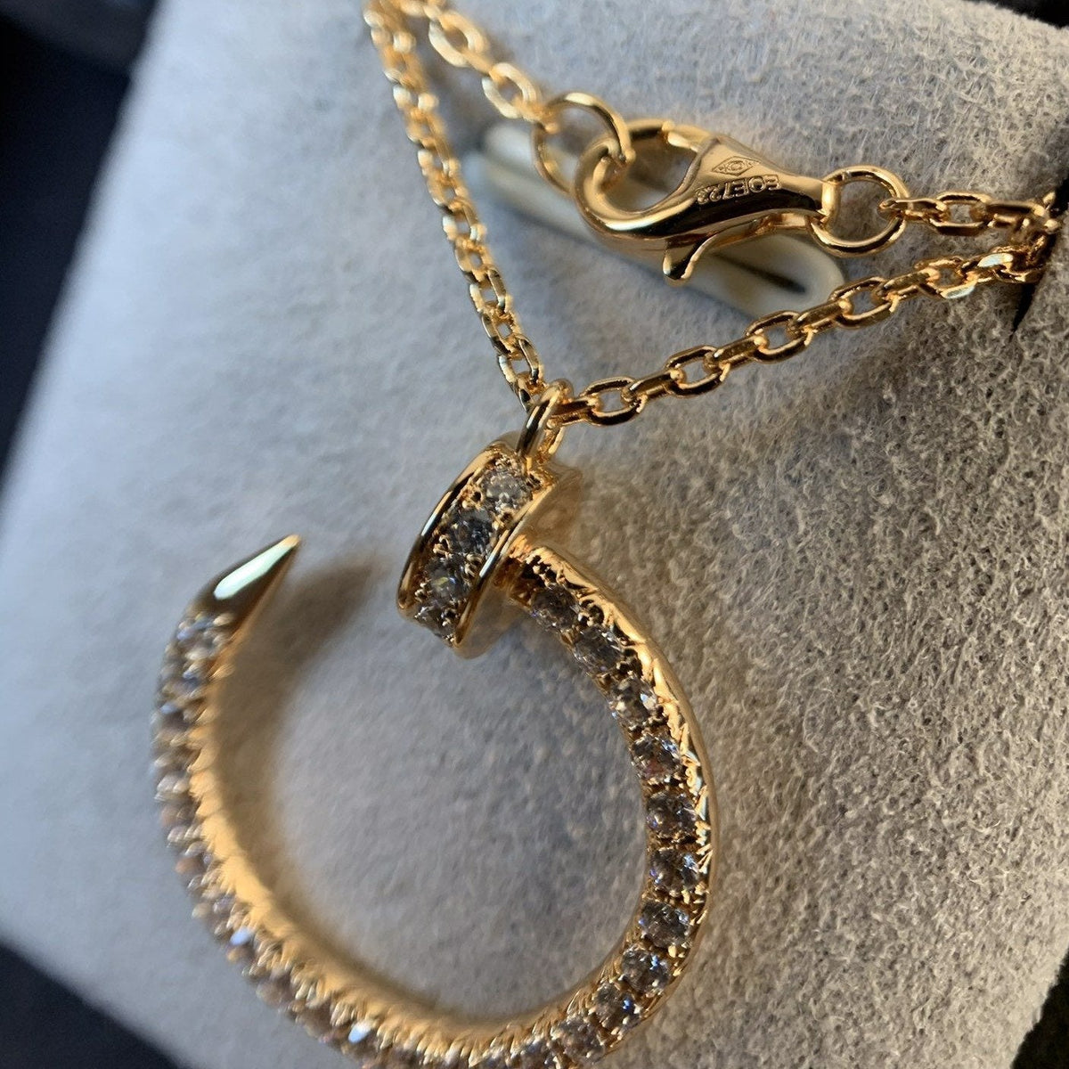 [⭐Reverie Jewels]JUSTE NECKLACE PINK GOLD DIAMONDS