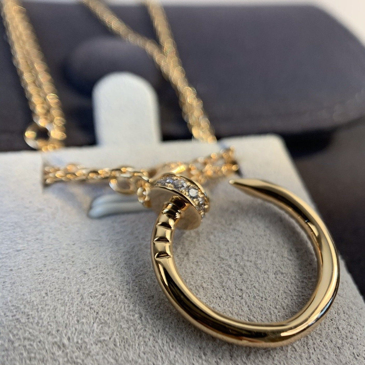 [⭐Reverie Jewels]JUSTE NECKLACE PINK GOLD DIAMONDS