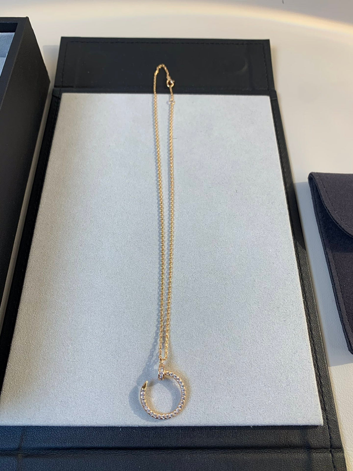 [⭐Reverie Jewels]JUSTE NECKLACE PINK GOLD DIAMONDS