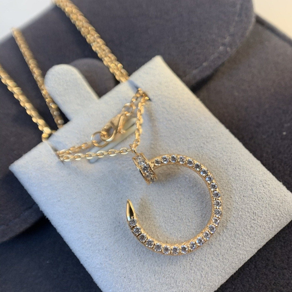 [⭐Reverie Jewels]JUSTE NECKLACE PINK GOLD DIAMONDS