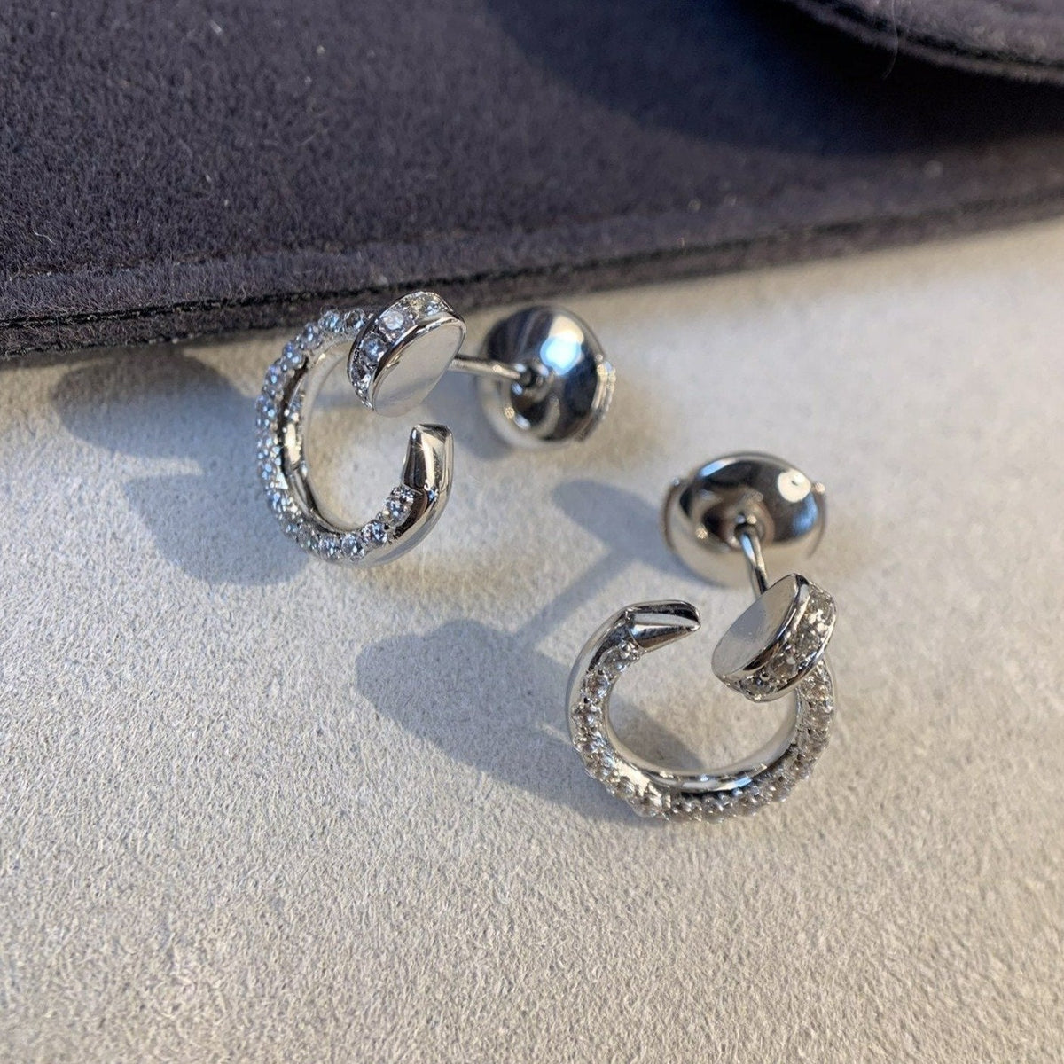 [⭐Reverie Jewels]JUSTE EARRINGS SILVER DIAMONDS