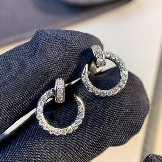 [⭐Reverie Jewels]JUSTE EARRINGS SILVER DIAMONDS