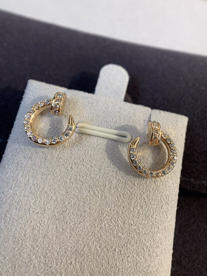 [⭐Reverie Jewels]JUSTE EARRINGS GOLD DIAMONDS