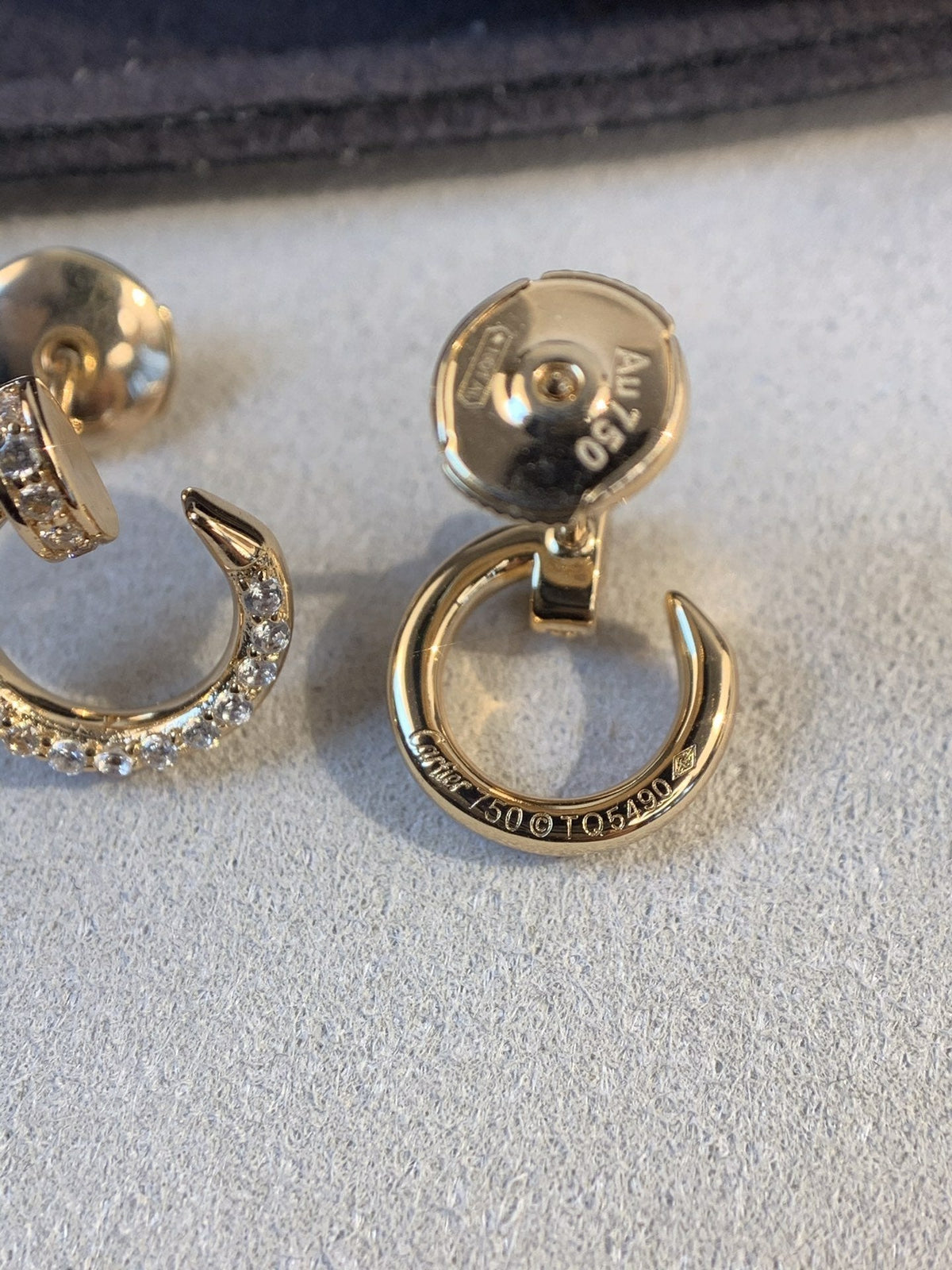 [⭐Reverie Jewels]JUSTE EARRINGS GOLD DIAMONDS