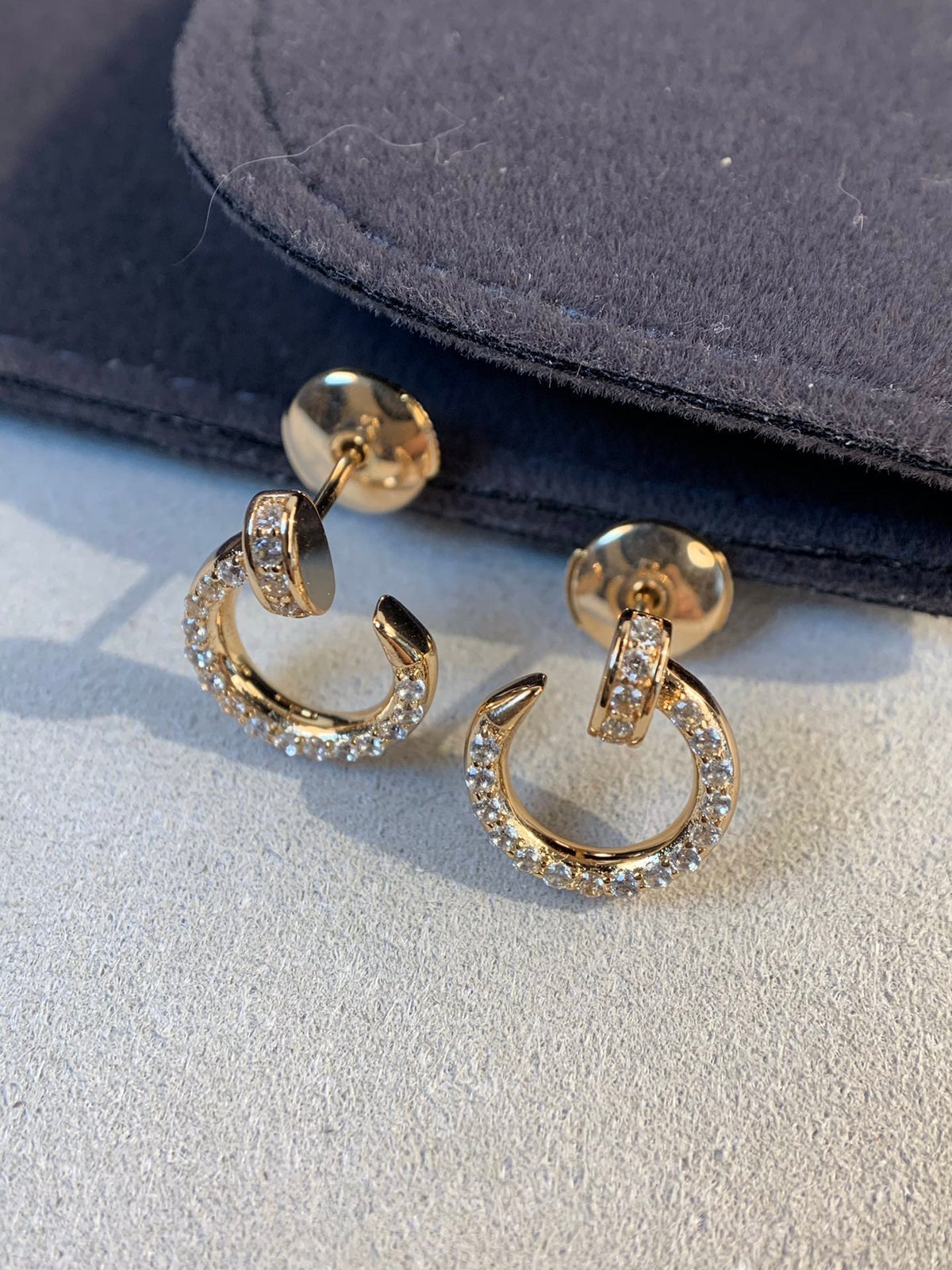 [⭐Reverie Jewels]JUSTE EARRINGS GOLD DIAMONDS