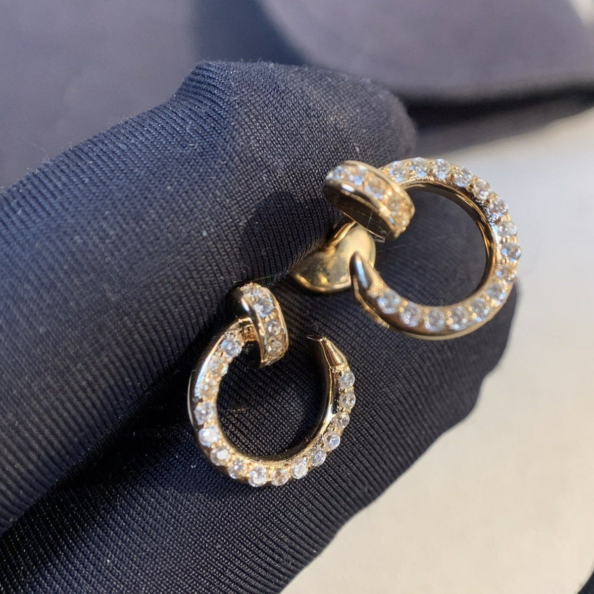 [⭐Reverie Jewels]JUSTE EARRINGS GOLD DIAMONDS