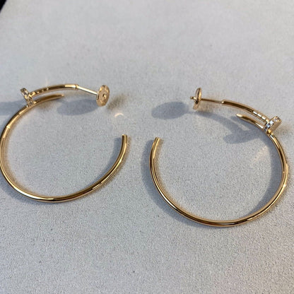 [⭐Reverie Jewels]JUSTE EARRINGS GOLD DIAMONDS 1.8MM