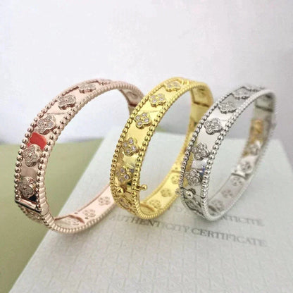 [⭐Reverie Jewels]CLOVER BRACELET 8MM DIAMONDS