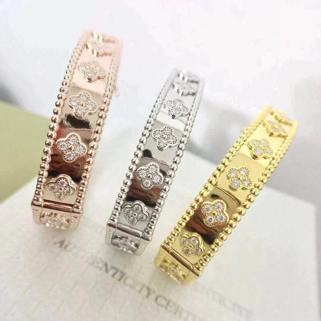 [⭐Reverie Jewels]CLOVER BRACELET 8MM DIAMONDS