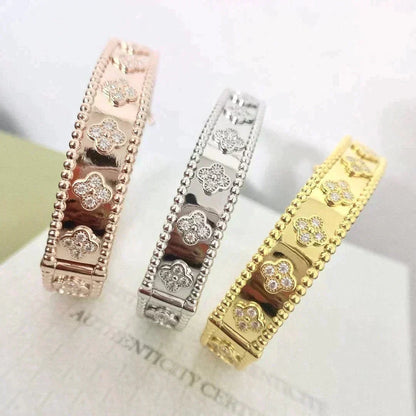 [⭐Reverie Jewels]CLOVER BRACELET 8MM DIAMONDS