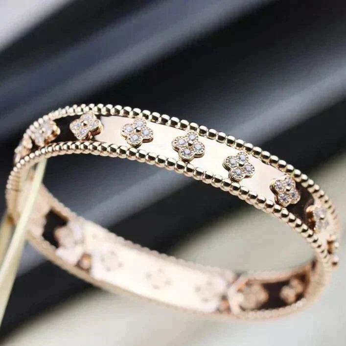 [⭐Reverie Jewels]CLOVER BRACELET 8MM DIAMONDS