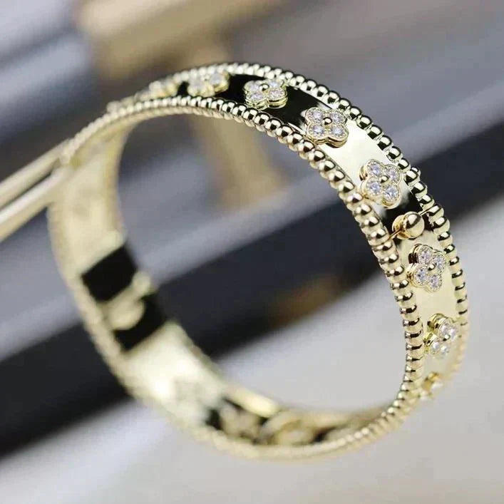[⭐Reverie Jewels]CLOVER BRACELET 8MM DIAMONDS