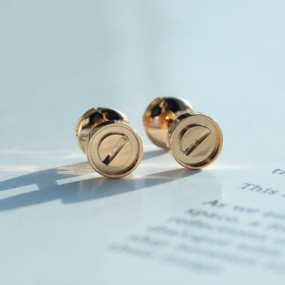 [⭐Reverie Jewels]LOVE EARRINGS PINK GOLD 10MM