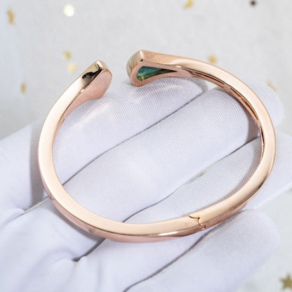 [⭐Reverie Jewels]DREAM BRACELET OPEN MALACHITE PINK GOLD