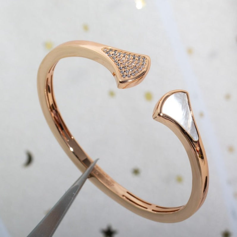 [⭐Reverie Jewels]DREAM BRACELET OPEN PINK GOLD MOP DIAMOND