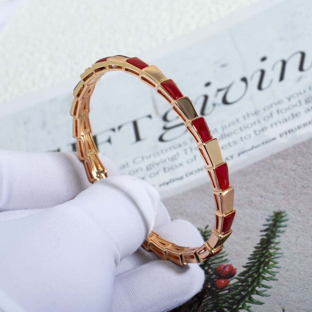 [⭐Reverie Jewels]SERPENTI BRACELET PINK GOLD RUBELLITE