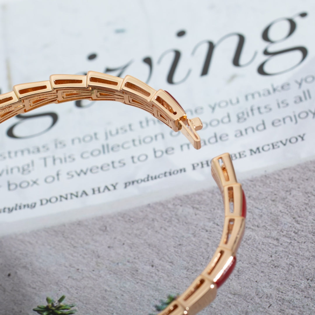 [⭐Reverie Jewels]SERPENTI BRACELET PINK GOLD RUBELLITE