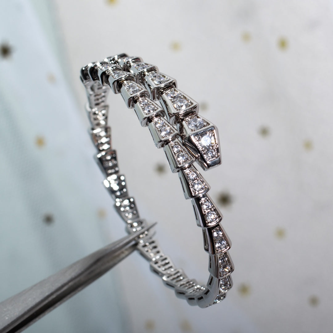 [⭐Reverie Jewels]SERPENTI BRACELET 6MM SILVER DIAMOND