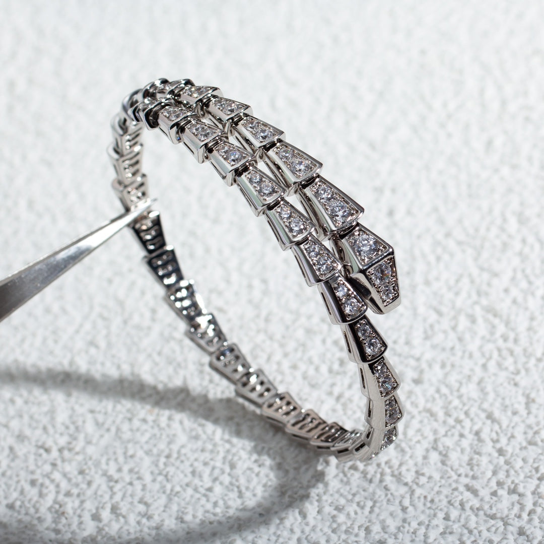 [⭐Reverie Jewels]SERPENTI BRACELET 6MM SILVER DIAMOND
