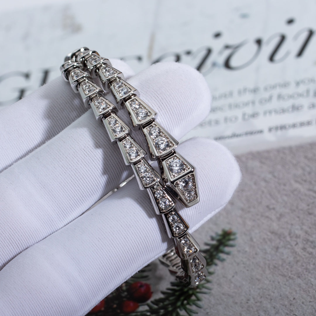 [⭐Reverie Jewels]SERPENTI BRACELET 6MM SILVER DIAMOND