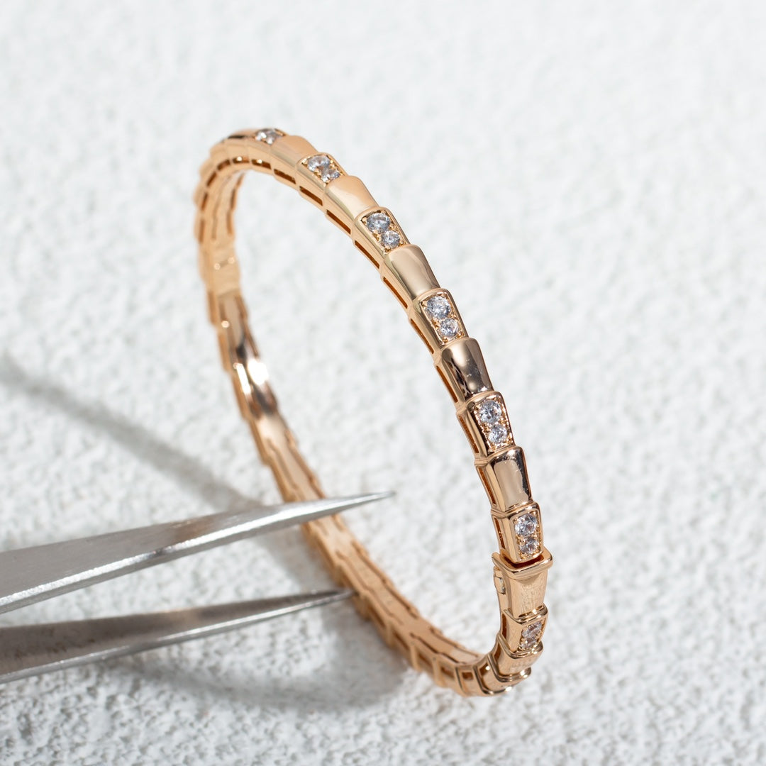 [⭐Reverie Jewels]SERPENTI BRACELET PINK GOLD DIAMOND