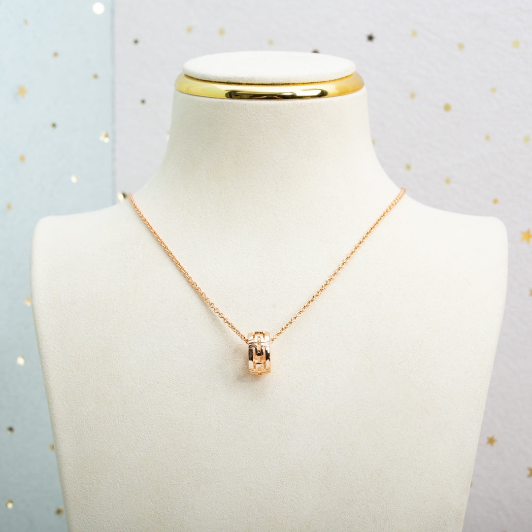 [⭐Reverie Jewels]PARENTESI NECKLACE PINK GOLD