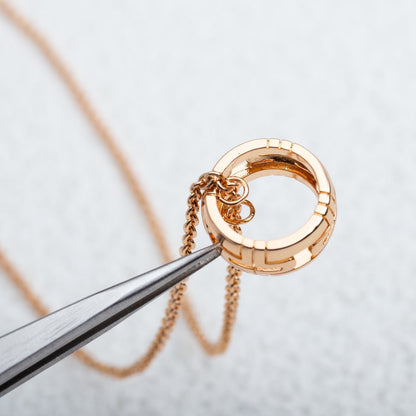 [⭐Reverie Jewels]PARENTESI NECKLACE PINK GOLD