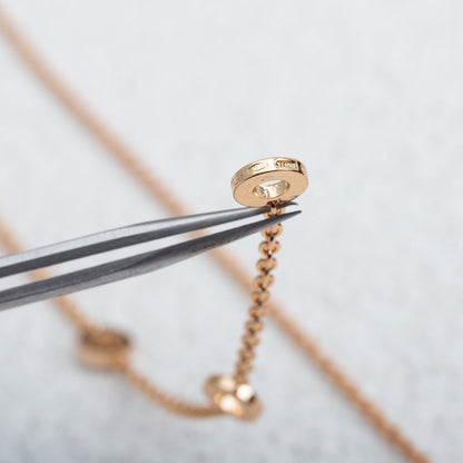 [⭐Reverie Jewels]PARENTESI NECKLACE PINK GOLD