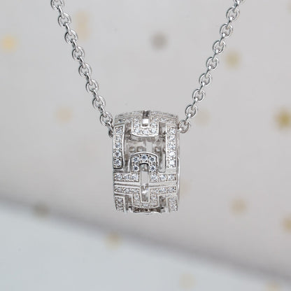 [⭐Reverie Jewels]PARENTESI NECKLACE SILVER DIAMOND