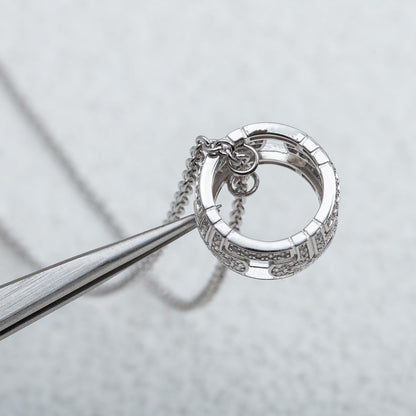 [⭐Reverie Jewels]PARENTESI NECKLACE SILVER DIAMOND