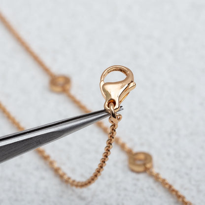 [⭐Reverie Jewels]PARENTESI NECKLACE PINK GOLD DIAMOND