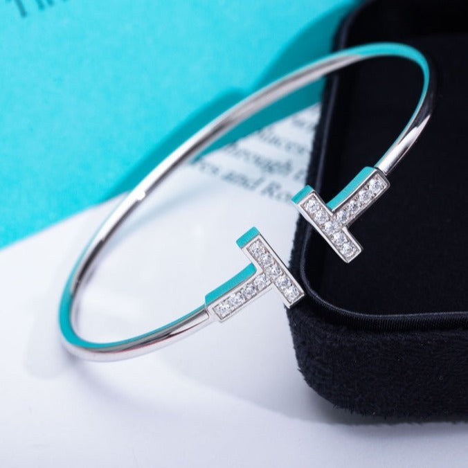 [Reverie Jewels]T BRACELET 1.8MM DIAMOND SILVER