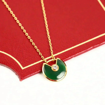 [⭐Reverie Jewels]AMULETTE GOLD MALACHITE NECKLACE