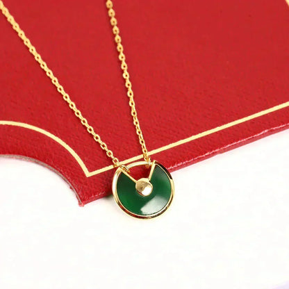 [⭐Reverie Jewels]AMULETTE GOLD MALACHITE NECKLACE