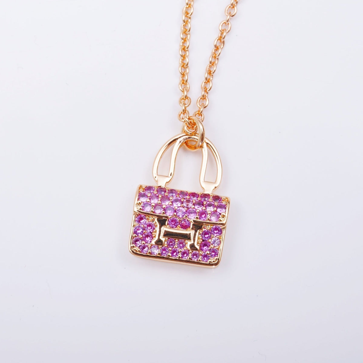 [⭐Reverie Jewels]CONSTANCE PEDANT PURPLE DIAMOND NECKLACE