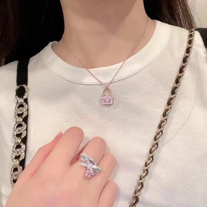 [⭐Reverie Jewels]CONSTANCE PEDANT PURPLE DIAMOND NECKLACE