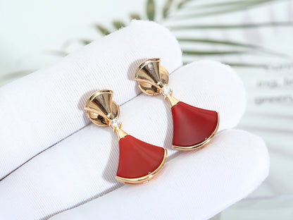 [⭐Reverie Jewels]DREAM Carnelian PINK GOLD EARRINGS