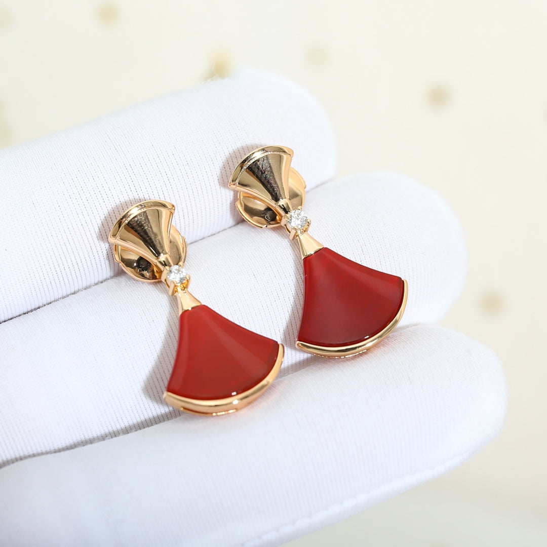 [⭐Reverie Jewels]DREAM Carnelian PINK GOLD EARRINGS
