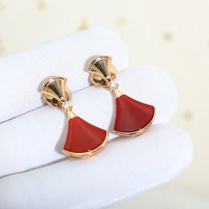 [⭐Reverie Jewels]DREAM Carnelian PINK GOLD EARRINGS