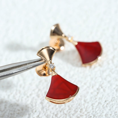 [⭐Reverie Jewels]DREAM Carnelian PINK GOLD EARRINGS