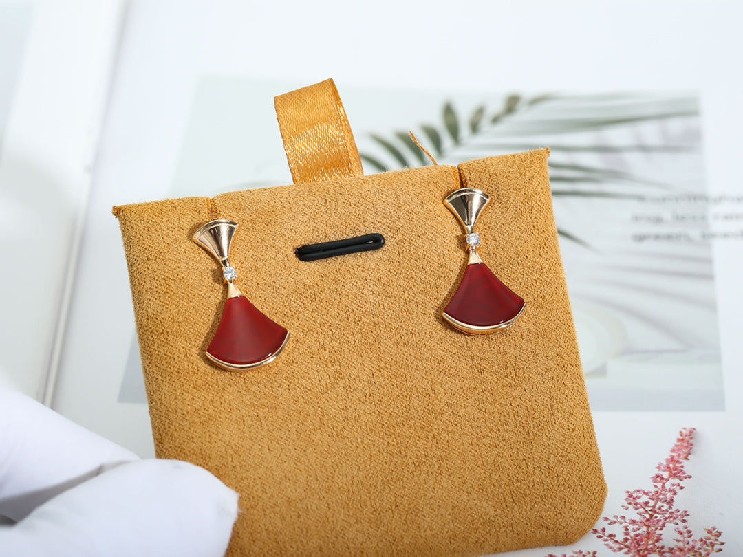 [⭐Reverie Jewels]DREAM Carnelian PINK GOLD EARRINGS